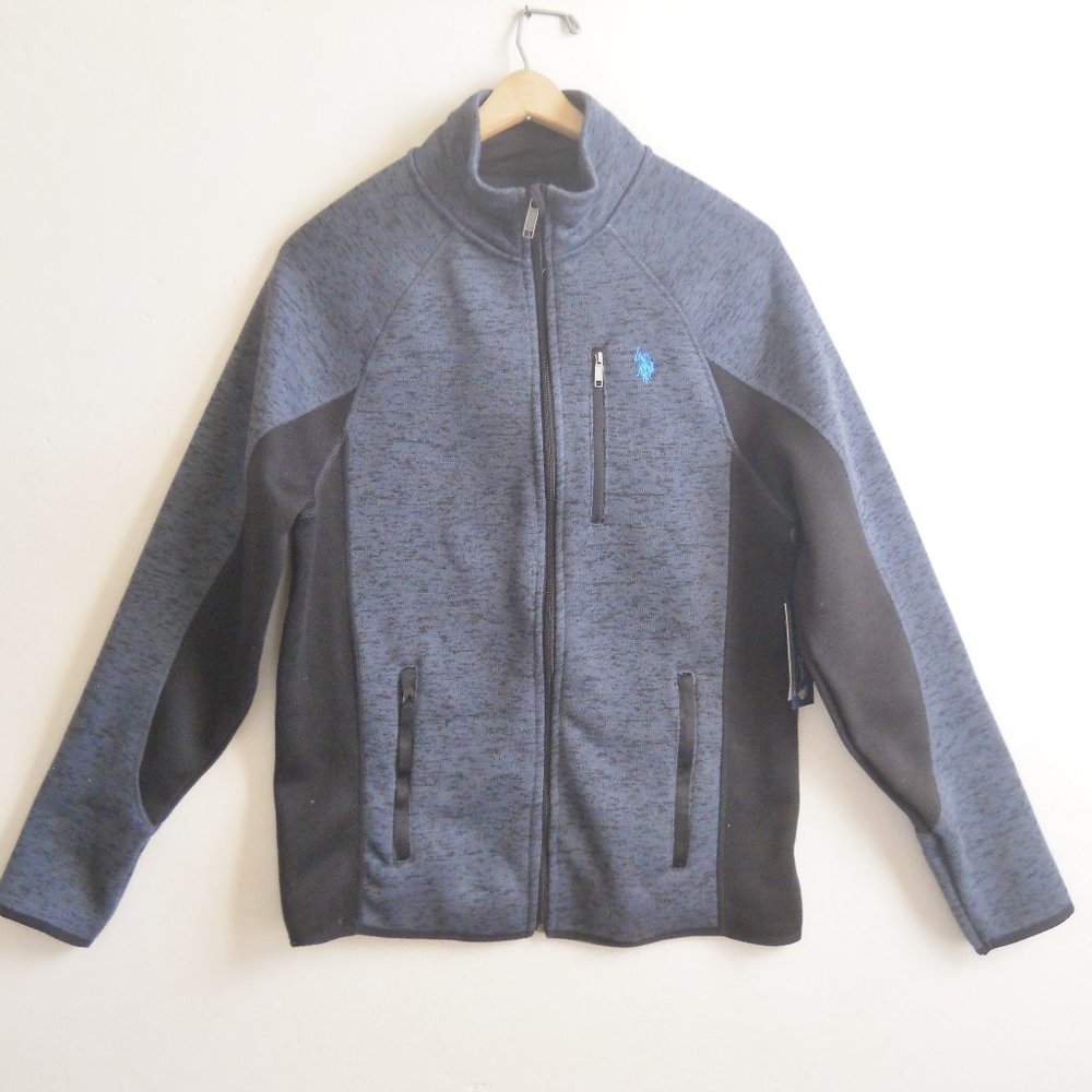 U.S. Polo Assn. Zip Front Jacket, Men's S, Gray